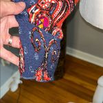 LASCANA Vibrant Blue and Orange Long Sleeve Tie Front Blouse Size 6 Photo 3