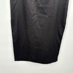 Byer Too California Vintage Black Satin Long Skirt Juniors Size 11 Slit Formal Photo 2