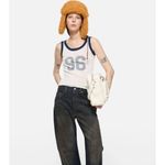 Acne Studios  Ermes Top in White & Navy Small New Womens Sleeveless Tank Photo 14