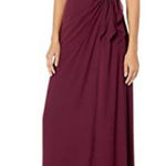 WAYF  Maroon Bridesmaid Maxi Wrap V-Neck Dress Size Small Photo 0