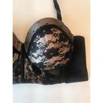 Black fuchsia lace adjustable or removable straps bra Size undefined Photo 1