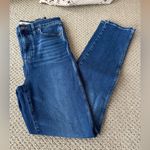 Madewell  Women's High Rise Stovepipe Straight Leg Jeans in Deep Blue Tall Length Photo 5