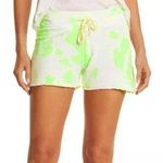 Sundry NWT Drawstring Waist Terry Sweat Shorts White Green Tie Dye - 0(XS) Photo 0
