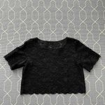 Club Monaco Black Lace Cropped Top - Size Small Photo 2