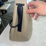 Tory Burch Leather Ellen Colorblock Leather Satchel Handbag Hobo Bag, Preloved Tan Photo 5