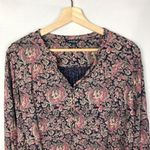 Lucky Brand Pink & Purple Floral Paisley Long Sleeve Top M Photo 3