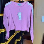 Wildfox NWT  Homestead Stripes Sweatshirt Orchid Smoke Size Small Oversized Photo 4