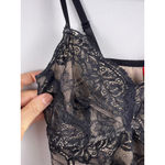 Skinnygirl Black Lace Cami Top Nude Lined Size Small Photo 3