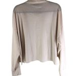 American Eagle  Womens Beige Waffle Knit Thermal Oversized Cowl Neck Sweater L Photo 1