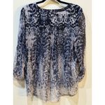 Gypsy 05 Global Village Women Silk Overlay Blouse Flowy Top Size Large Photo 2