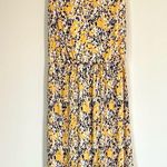 Kaileigh Yellow Floral Tasha Knit Mini Dress - Size: Large Photo 1