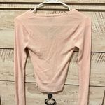 EXPRESS  Women's Light Pink V-Neck Long Sleeve Top Photo 2