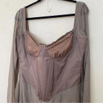 House Of CB House of‎ CB L  'Safran' Mocha Corset Midi Dress NWOT Photo 8