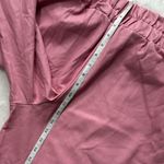 EXPRESS  Pink Faux Leather, Elastic Waist Band, Wide Leg, Cropped Pants. Photo 6
