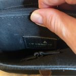 Liz Claiborne Vintage 90’s Crossbody Black Contrasting Brown Trim Buckle Snap Photo 7