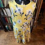 LuLaRoe  yellow floral Charlotte 3x swing tank dress Photo 2
