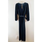 Ali & Jay  Long Sleeve V Neck Wide Leg Corduroy Velvet Jumpsuit Green Medium Photo 3