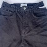 frame denim FRAME Le High N Tight Straight Cut-Out Waist‎ Jeans in Film Noir Black Size 25 Photo 8