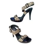 Donald Pliner Chita Hair Calf Patent Leather Sandal Shoe Ankle Wrap $295 NIB Black Size 9 Photo 2