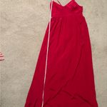 Amanda Uprichard Maxi Dress silk Red Spaghetti Strap Formal Evening Gown large Photo 14