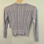 ASTR The Label Womes Sweaterl Large Lavender Wrap Front Pointelle‎ Knit V Photo 4