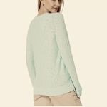 L.L.Bean Sage Green Midweight Cotton Slub Rollneck Pullover Sweater MEDIUM PETITE Photo 2