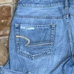 American Eagle  Light/Medium Wash Cutoff Distressed & Ripped Shorts Size 6 Photo 4