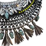 BaubleBar Chunky Statement Y2K Necklace Silver Green White Turquoise  Photo 13