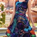 Disney NWT  Parks Pixar Cars Neon Lights Black Dress Photo 0