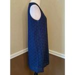 YA Los Angeles Navy Blue Lace Pleated Yoke ModCloth Shift Dress by Medium Photo 2