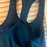 Blue Lace Athletic Tank With Keyhole Back Size M Photo 3