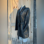 Levi's Modern Essentials Women’s Black Belted Leather Jacket~M~ Photo 1