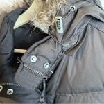 Gap Vest Women Large Brown Puffer Down Faux Fur Hood 2007 Puffy Skater Snow Y2K Photo 6