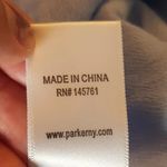 Parker  Womens Blouse Tank Top  Embroidered Floral Blue Sleeveless Boho Sz Large Photo 9