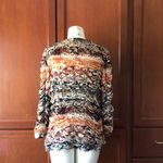 Chico's  Ruched Stretch Jacket Full Zip 3/4 Sleeve Size 2 Large L Photo 2