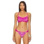 PilyQ New.  pink lacy fanny full bikini bottom. Small Photo 6