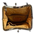 Patricia Nash  Leather Framed Kiss Lock Crossbody Bag Burgundy Croc Embossed Photo 3