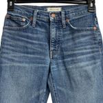 Madewell  SZ 24 Mid-Rise Classic Straight Jeans Whiskered Pocket Medium Wash Blue Photo 1