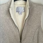 Old Navy Oatmeal Sherpa Lined Zip-Up Vest Photo 5