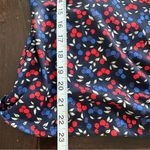 Ann Taylor cherry print stretch wrap blouse size M Photo 8