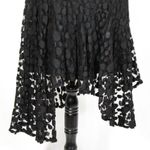 White House | Black Market Rare Y2K Gothic Flapper Lace Dress Black Asymmetrical Hem WHBM Size L Romantic Photo 4