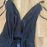 Lulus New Dance the Night Away Maxi Gown Black Surplice Dress Medium Formal NWT Photo 13