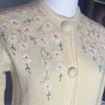 50s / 60s Barbara Lee Furbiend Angora Wool Embroidered Daisy Sweater S Photo 6