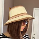 Anthropologie LUCKY ZONE Striped Bucket Hat - Pink. MSRP $42 Photo 8