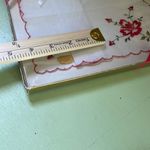 Vintage made in Switzerland embroidered handkerchief. New in package. Red Photo 7