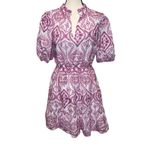 Sugar Lips  Evelyn Eyelet Jacey Babydoll Mini A-Line Dress Magenta-White Size M Photo 1