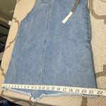 Cotton On 91 raw hem denim overall side pockets mini dress Photo 8