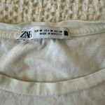 Zara Ruffle Sleeve Top Medium White Photo 2