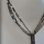 Silver Jeans Silver Jean Co. Suede Beaded Tassel Y Necklace Photo 5