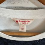Brooks Brothers Women’s blue lace over white short sleeve shirt Large Photo 2